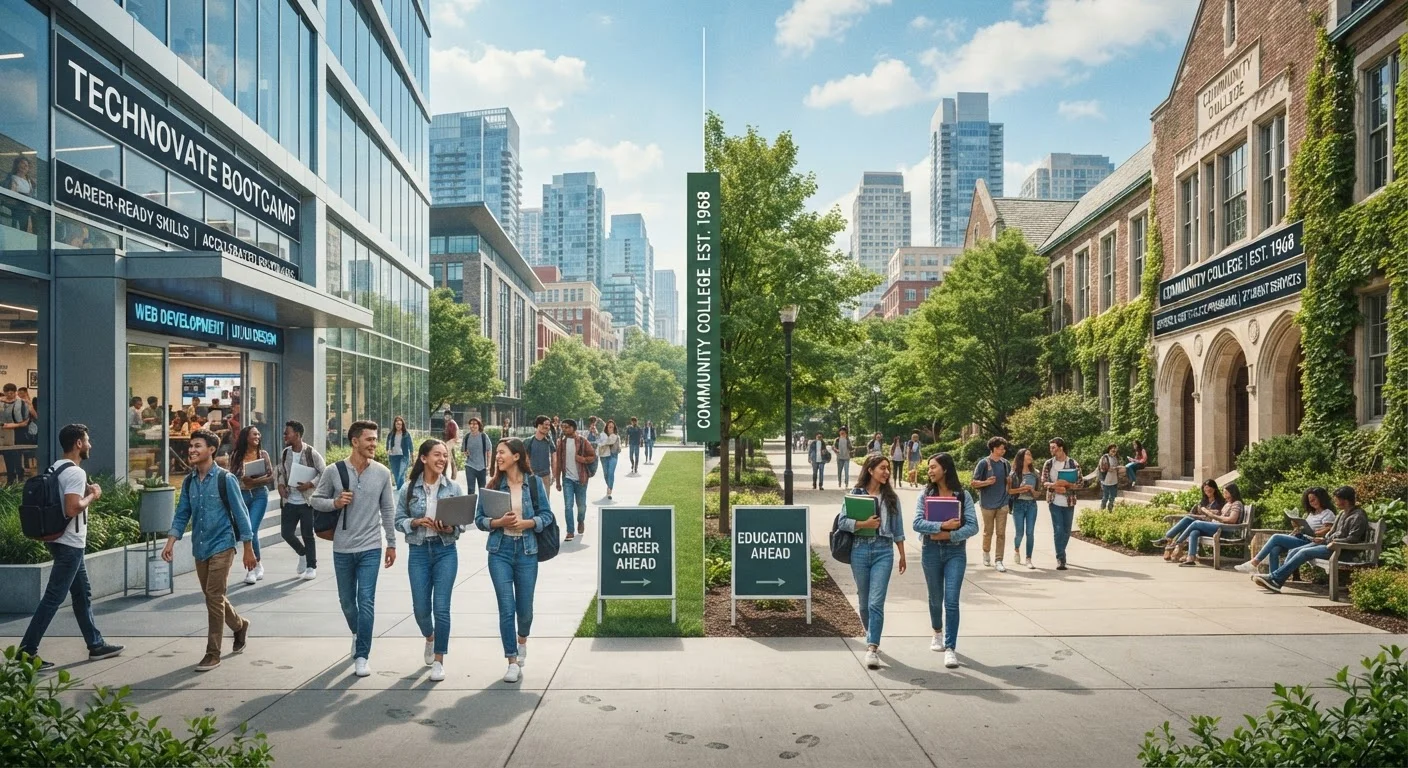 Bootcamps vs. Community College Courses: Choosing the Right Fast-Track Path