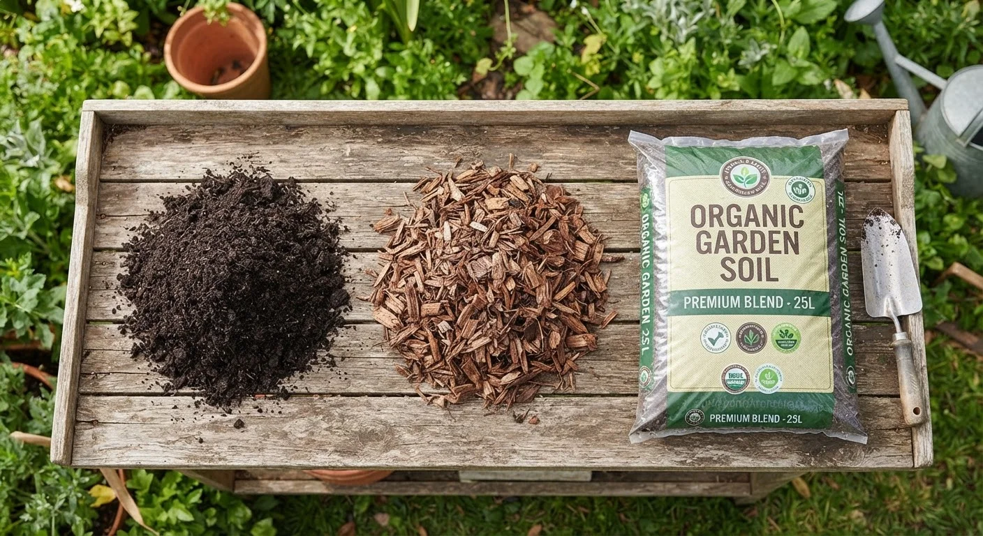 The Real Difference Between Compost, Mulch, and Garden Soil
